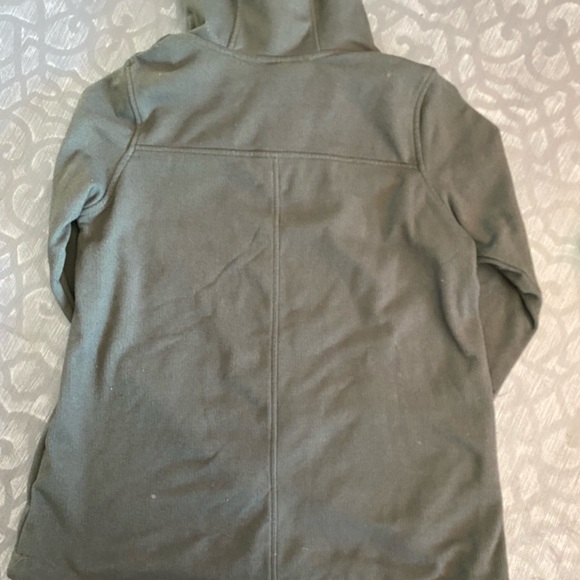 The north face olive green, three snap button hoodie, women’s size medium - Picture 5 of 6